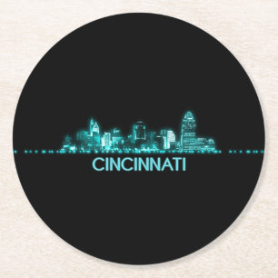 Cincinnati Skyline Underlägg Papper Rund