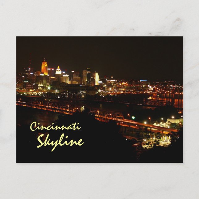 Cincinnati Skyline Vykort (Framsida)