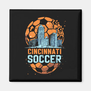 Cincinnati Soccer City Siluett Cool Cincy 513 Magnet