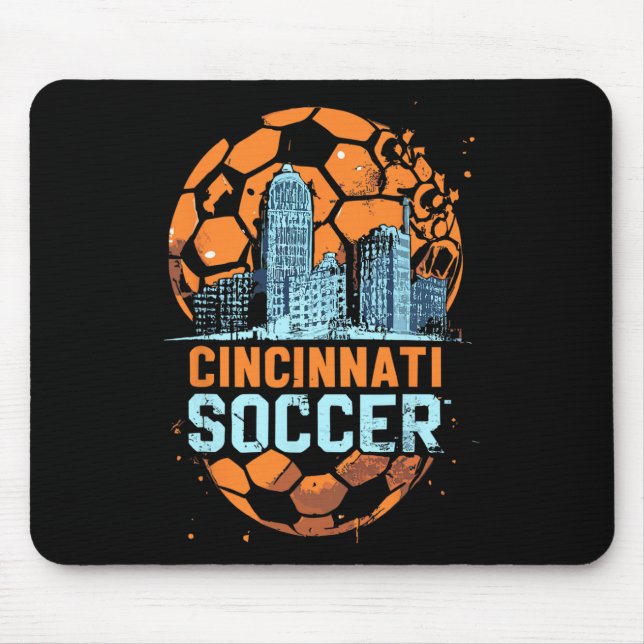 Cincinnati Soccer City Skyline Cool Cincy 513  Musmatta (Framsidan)