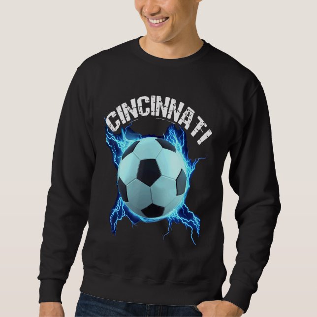 Cincinnati Soccer Retro Lång Ärmad Tröja (Framsida)