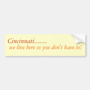 Cincinnati,… som vi bor här bildekal