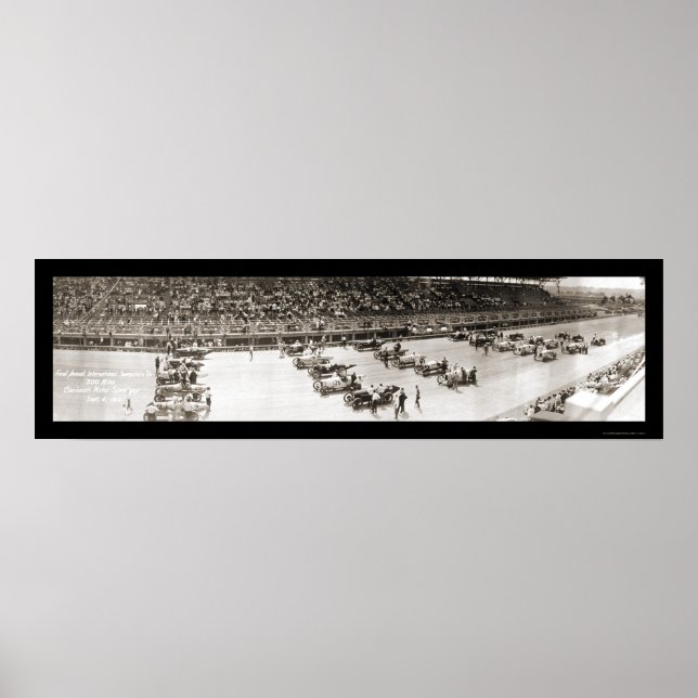 Cincinnati Speedway Photo 1916 Poster (Framsidan)