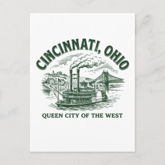 Cincinnati stad Ohio Drottningstaden i väst Vykort