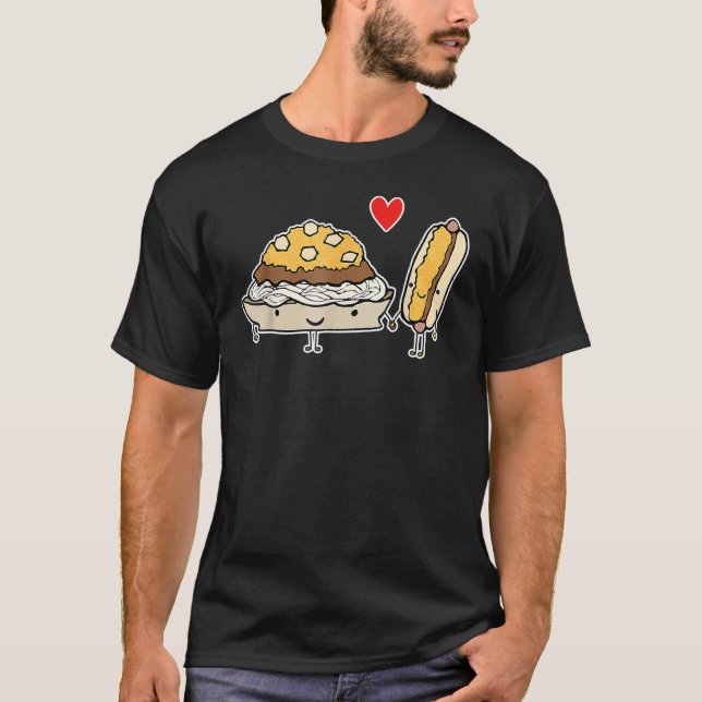 Cincinnati Stil Chili 3 Way och Cheese Coney T Shirt (Framsida)