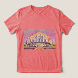 Cincinnati Union Terminal Watercolor Painting T Shirt