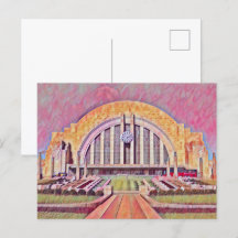 Cincinnati Union Terminal Watercolor Painting
