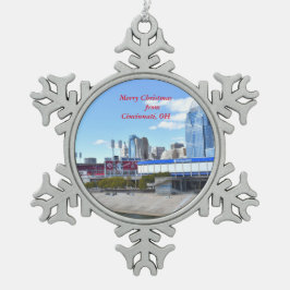 Cincinnati Waterfront jul Ornament