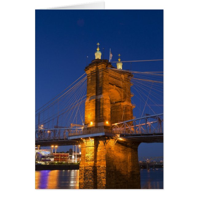 Cincinnatis siluett, Ohio, USA i skymningen Hälsningskort (Framsidan)
