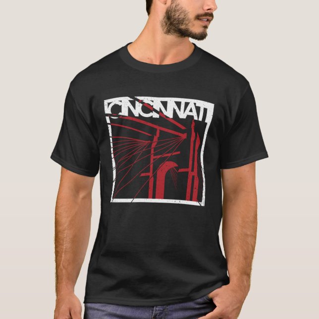 Cincinnatiu2019s Bridge Ohio river Cincy Travel So T Shirt (Framsida)