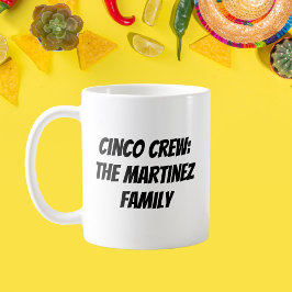 Cinco Crew Personligt Familjenamn Kaffemugg