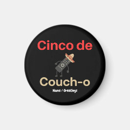 Cinco de Couch-o Fjärrkontroll Sombrero Rolig Magnet