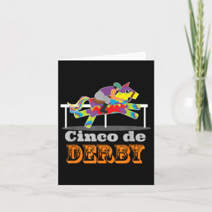 Cinco De Derby Cute Horse Tävla Cinco De Mayo Equ Kort