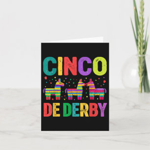 Cinco De Derby Shirt Funny Horse Tävla Fiesta Tee Kort