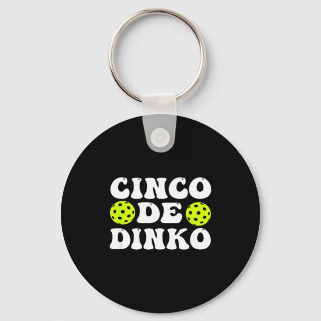 Cinco de dinko - rolig pickle boll  nyckelring (Framsida)