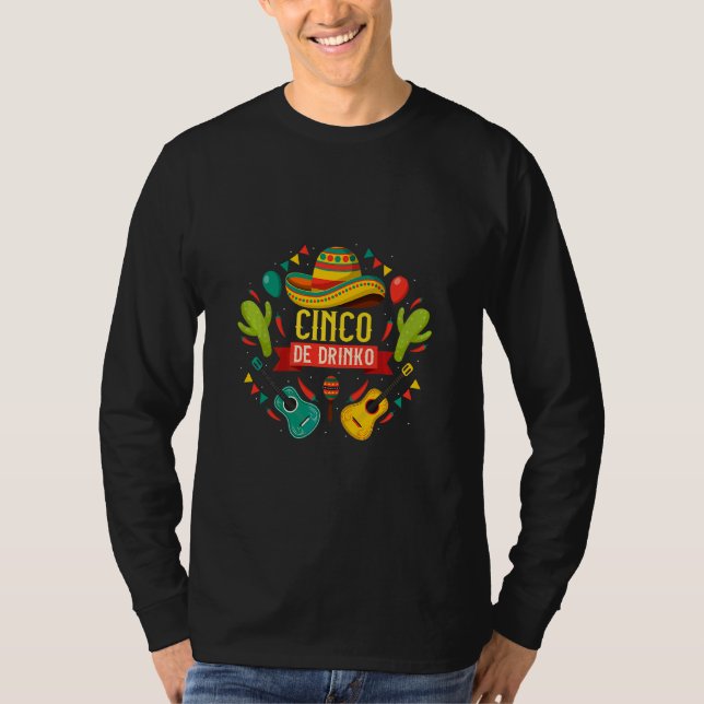 Cinco De Drinko 5 De Mayo Drinko De Mayo Mexican T Shirt (Framsida)
