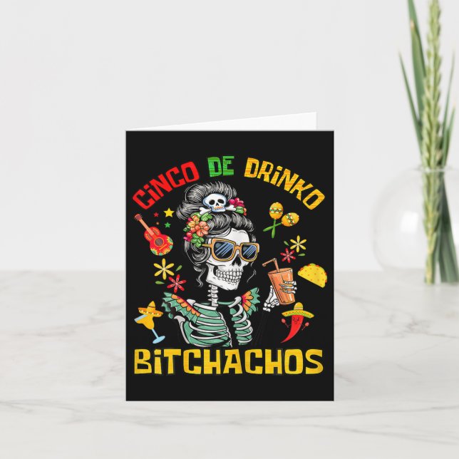 Cinco De Drinko Achos Cinco De Mayo Drinking Kort (Framsida)