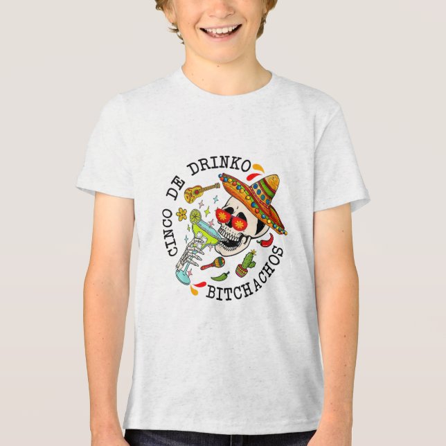 Cinco De Drinko Achos Funny Cinco De Mayo Mexican T Shirt (Framsida)