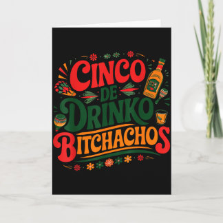 Cinco De Drinko Achos Funny Mexican Drinking Women Kort