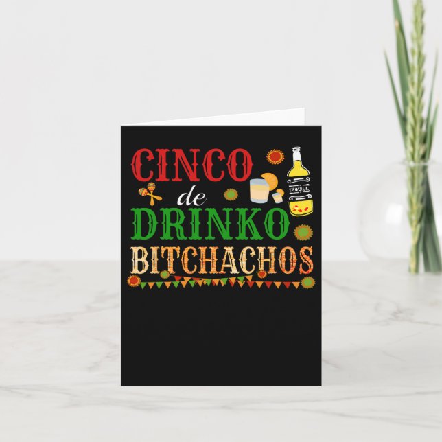 Cinco De Drinko Achos Manar Kvinning av kvinnor Kort (Framsida)