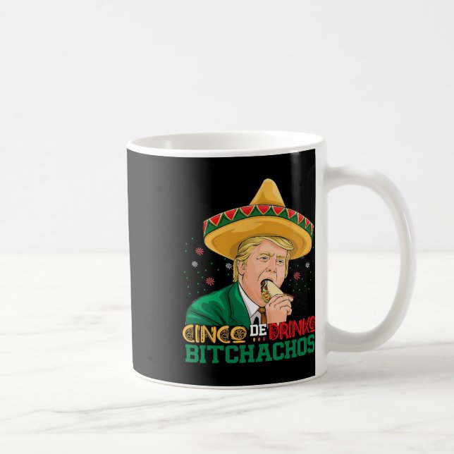 Cinco De Drinko Achos Trump Funny Cinco De Mayo Me Kaffemugg (Höger)