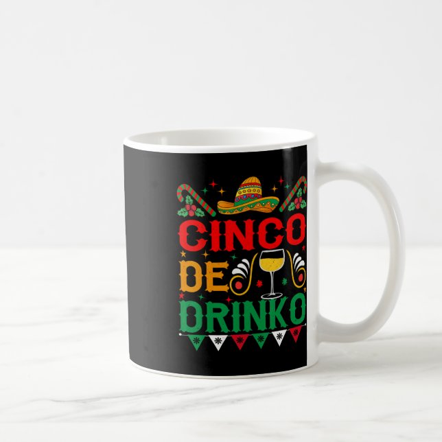 Cinco De Drinko Cinco De Mayo Funny 1 Kaffemugg (Höger)
