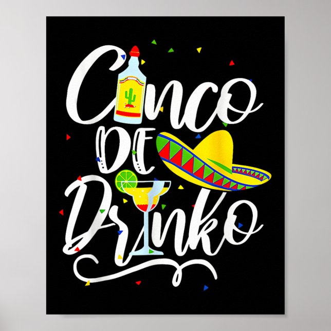 Cinco De Drinko Funny Cinco De Mayo Manar Women 5  Poster (Framsidan)