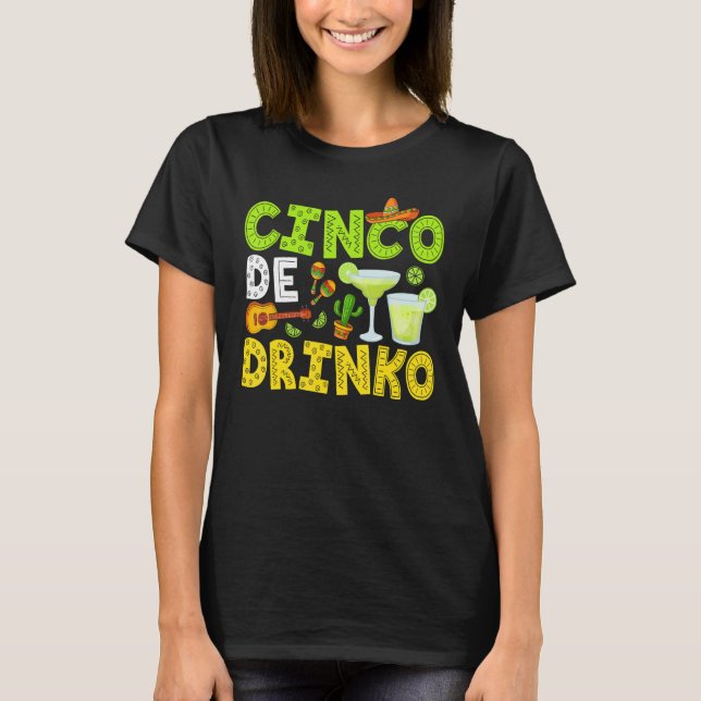 Cinco De Drinko Margarita Cinco De Mayo Fiesta Par T Shirt (Framsida)