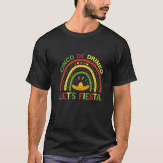 Cinco De Drinko Rainbow Party Cinco De Mayo Sombri T Shirt