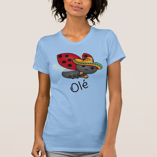 Cinco de May Ladybug T Shirt (Framsida)