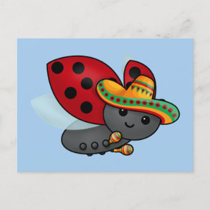 Cinco de May Ladybug Vykort