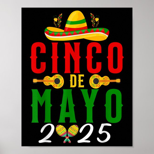 Cinco De Mayo 2025 Fiesta Party mexican 5 De Mayo Poster (Framsidan)