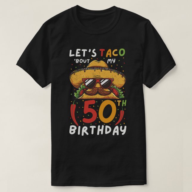 Cinco de mayo 50: e födelsedag 50 mexikanskt bi t shirt (Design framsida)