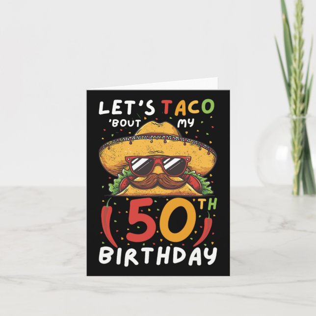 Cinco De Mayo 50:e födelsedagen Taco Age 50 mexika Kort (Framsida)