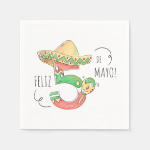 Cinco de Mayo #5 i Sombrero, Maracas Pappersservett