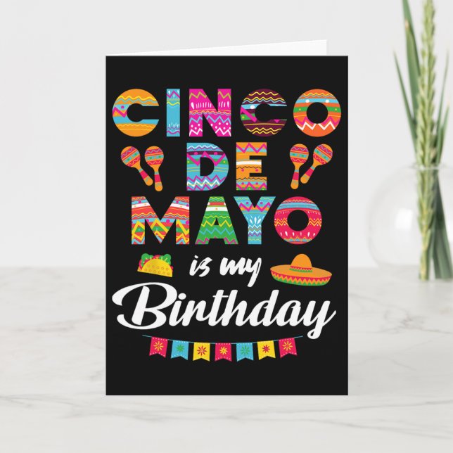 Cinco De Mayo är min födelsedag 5:e maj Födelsedag Kort (Framsida)