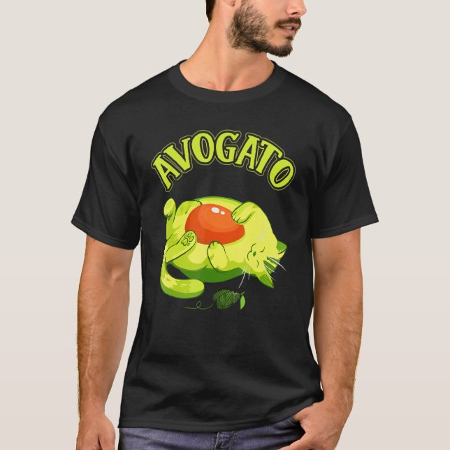 Cinco De Mayo   Avocado Mexico Meow Avogato Cat T Shirt (Framsida)