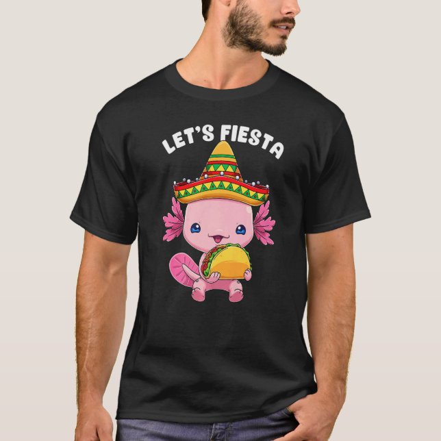 Cinco De Mayo Axolotl Taco Cute Mexican Axolotl Le T Shirt (Framsida)