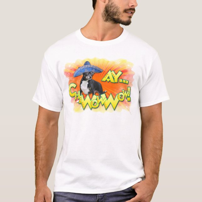 Cinco de Mayo - Ay ChWowWow! - Chihuahua T-shirt (Framsida)