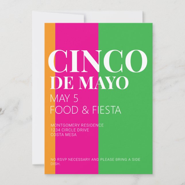 Cinco De Mayo BBQ Party Invitation Inbjudningar (Framsida)