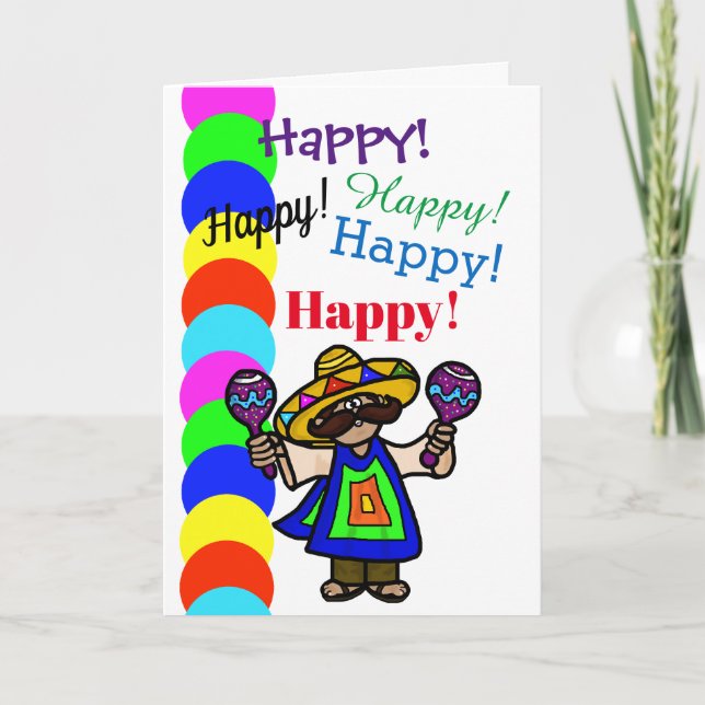 Cinco de Mayo Birthday Card Kort (Framsida)