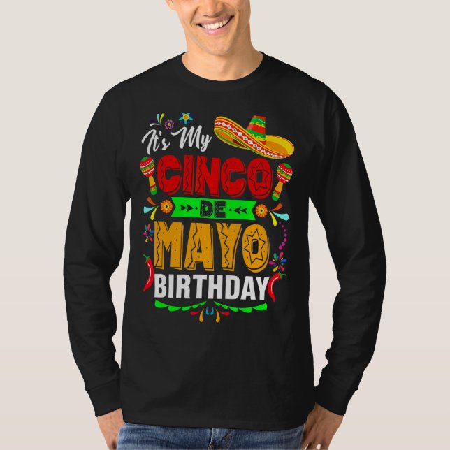 Cinco De Mayo Birthday Cinco De Mayo Fiesta P T Shirt (Framsida)