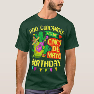 Cinco De Mayo Birthday Heliga Guacamole Mexican Gi T Shirt