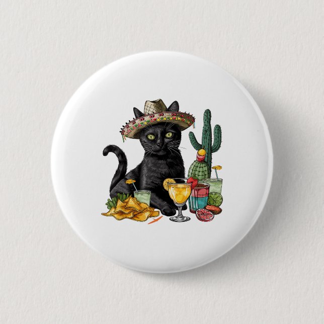 Cinco De Mayo Black Cat Mexican Cuisine Black Cat Knapp (Framsida)