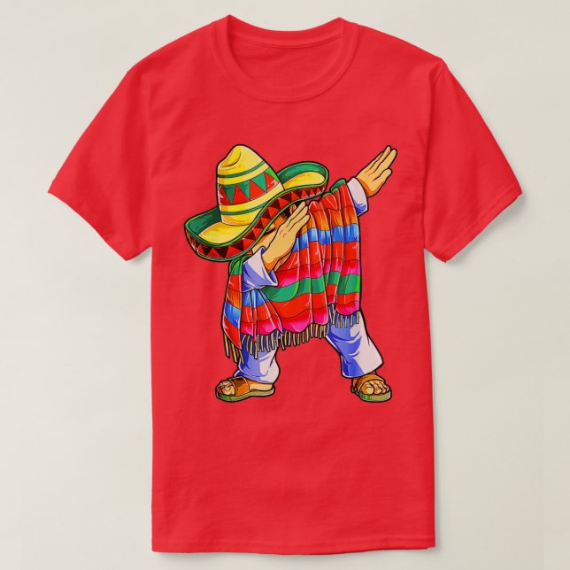 Cinco de Mayo Boys Manar Sombrero Dab Dabbing Mexi T Shirt (Design framsida)