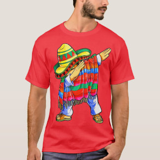 Cinco de Mayo Boys Manar Sombrero Dab Dabbing Mexi T Shirt