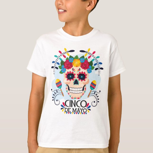 Cinco De Mayo Boys T-Shirt (Framsida)