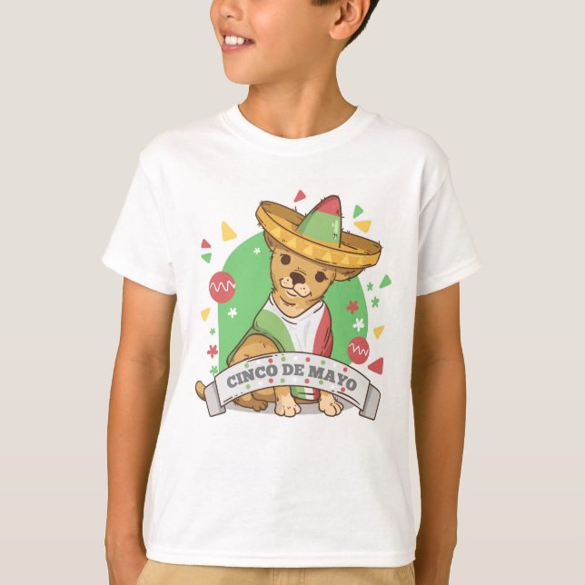 Cinco De Mayo Boys T-Shirt (Framsida)