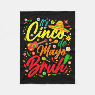 Cinco de mayo bror dabbar mexikansk pojke poncho fleecefilt