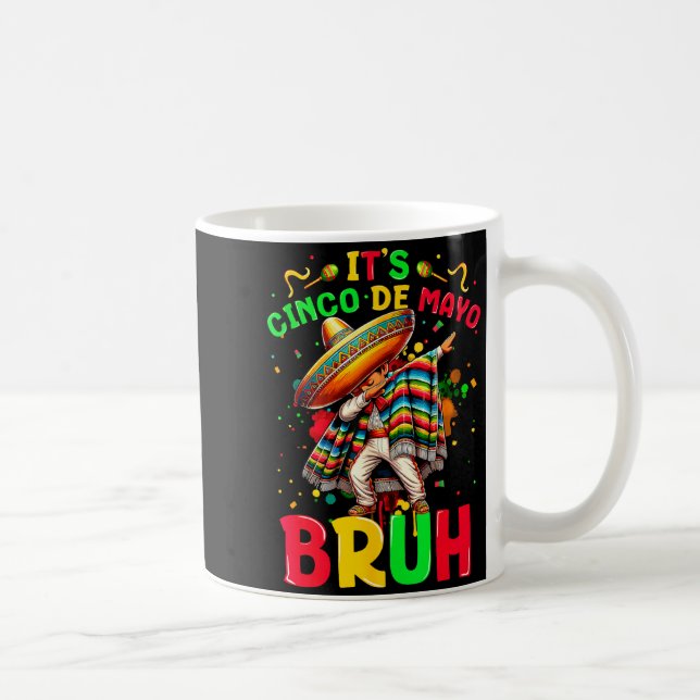 Cinco de mayo bruh dabbing pojke mexikansk sombrer kaffemugg (Höger)